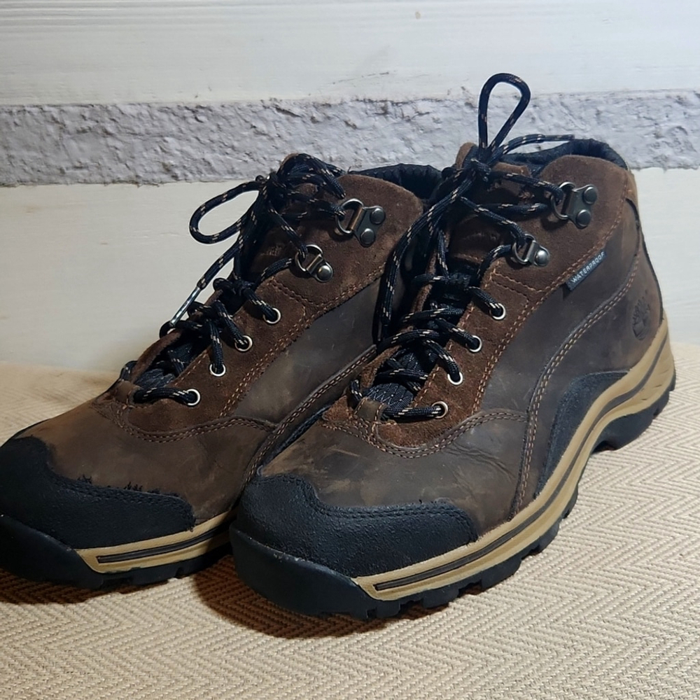 Timberland Pawtuckaway Lace-Up Hiking Boots, Big boys sz6,EUC